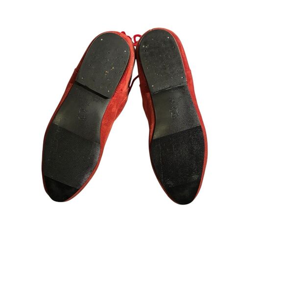 Stagelight Women’s  Red Velvet Suede Slouch Boots Flat.  Mid Calf. Size 7.5 - Picture 10 of 13
